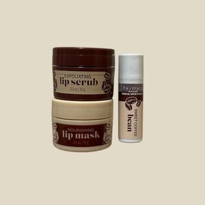 Bath and Body Works Sweet Coffee Bean Lip Scrub, Lip Mask & Lip Balm